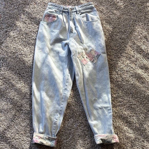 Breaker Jeans Denim - Vintage Breaker Floral Patch Jeans